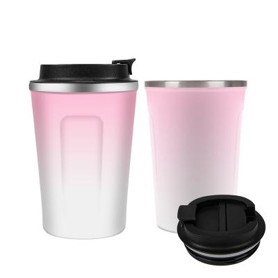 China Double Wall Sublimation Travel Mug Durable Powder Coated Coffee Mug Suitable For Ice Drinks And Hot Beverage for sale