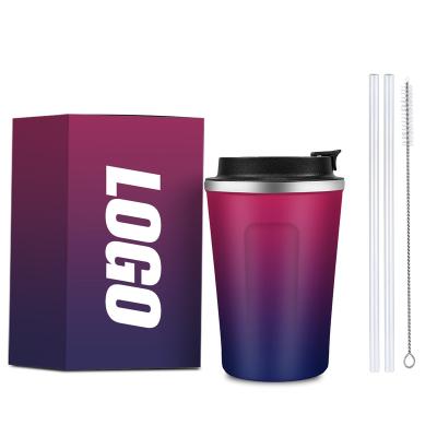 China Sustainable Custom Logo Vacuum Insulated Double Wall Coffee Tumbler Stainless Steel Travel Mug for sale