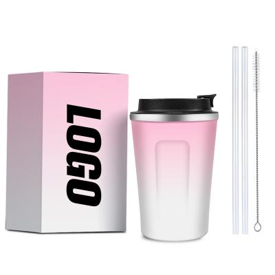 China 380ml 510ml Eco Friendly Sustainable Stainless Steel Insulated Coffee Mugs With Customized Logo for sale