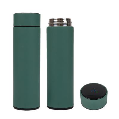 China Sustainable Stainless Steel Digital Insulated Smart Water Bottle With LED Temperature Display for sale