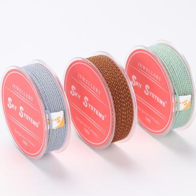 China M2 1.2mm Polyester Jewelry Rope Wire 8meter Jewelry Bracelet Accessories And Necklace Material Gold Colors 81 for sale