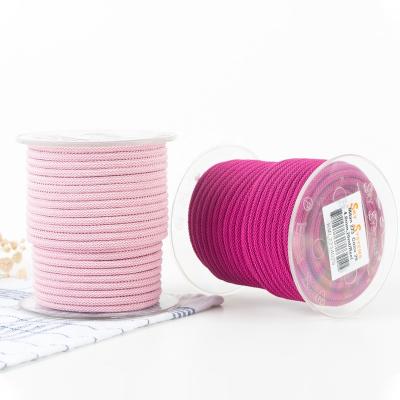 China ML223 4mm Polyester Lanyard 20meters Polyester Rope Jewelry Accessories Beading Wire Bracelet And Necklace Material 38 Colors for sale