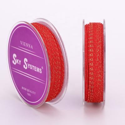 China SKY ML226G 1.2mm jewelry rope polyester tie jewelry bracelet accessories and necklace material gold ML226G red colors for sale