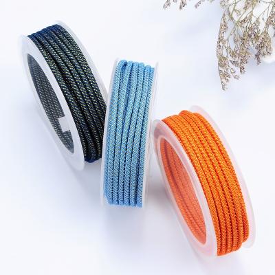 China ML230 3mm Polyester Lanyard Braided Cord 4meter Jewelry Accessories Beading Wire Bracelet And Necklace Material 38 Colors for sale