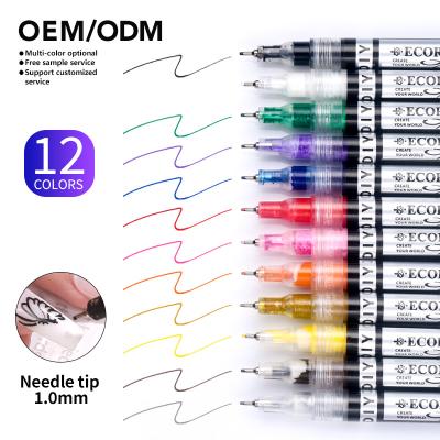 China Wholesale Hot Popular 3D DIY NAIL Bright 12 Colors Gel Nail Art Doodle Painting Nail Polish Pen Set Nail Art Graffiti Pen OEM ODM for sale