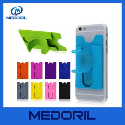 China Factory wholesale Eco-friendly silicone phone holder 3m sticker smart wallet mobile card holder for gift for sale