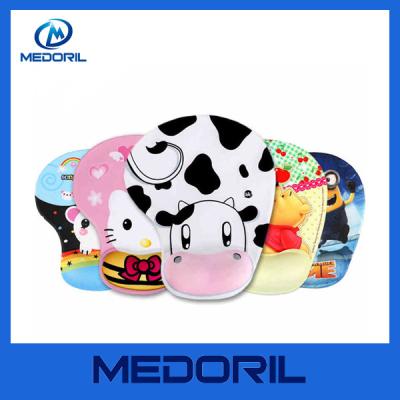 China Custom full color printing soft silicone gel wrist rest mouse pad for promotion for sale