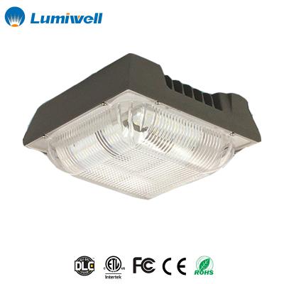 China Petrol Stations/Garages Areas/Corridors/Security/Walkways ETL DLC Listed LED Canopy Garage Gas Station Mount Light 75 Watt for sale