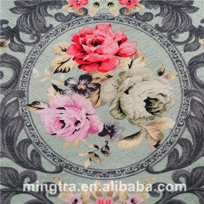 China Memory Upholstery Fabric 100% Polyester Printing Velvet Sofa Cover Fabric for sale