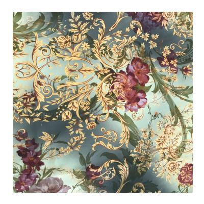 China Memory Sofa Fabric Peony Printed Polyester Upholstery For Outdoor Waterproof Fabric for sale