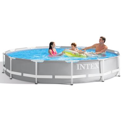 China INTEX 26712 Prism View Pools Set Large Inflatable Metal View Pool Family Outdoor Pool for sale