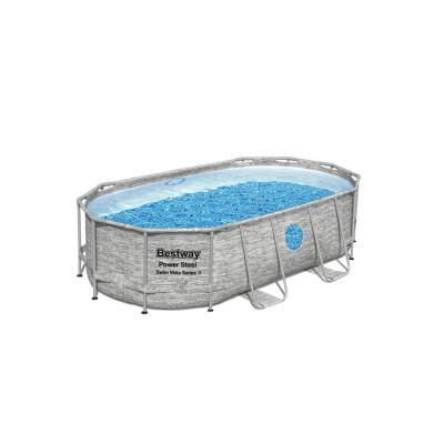 China Swimming pool 56714 oval Piscina oval Fuori Terra Steel Frame Pool for sale