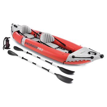 China INTEX 68309 LAKE EXCURSION PRO 2 Rowing Boat Inflatable Kayak Set for Fishing with Rod Holders for sale