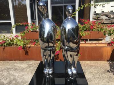 China Abstract Figure Indoor Metal Sculptures Stainless Steel Custom Size For Home Decoration for sale