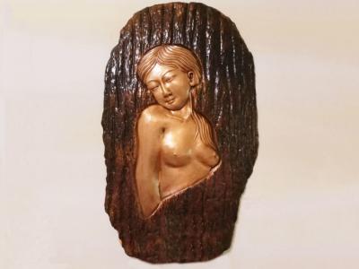 China Mulher profissional do Nude da escultura do relevo do metal para a decoração home da parede à venda