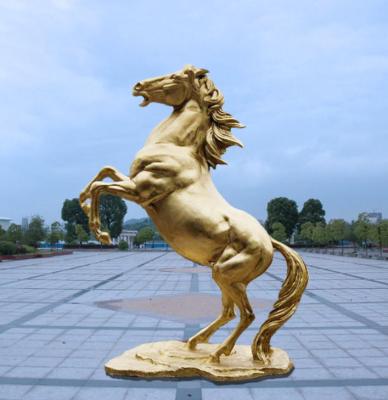 Cina Grande statua d'ottone all'aperto su ordinazione del cavallo decorazione della plaza di altezza dei 3 tester in vendita