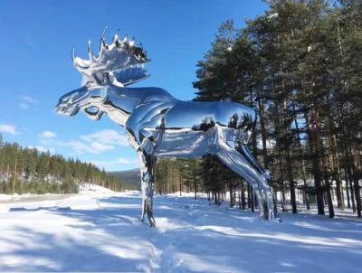 China La escultura animal pulida espejo de soldadura del acero inoxidable para el jardín adorna en venta