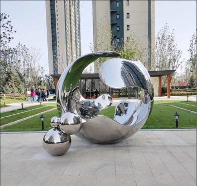 Cina Grande decorazione contemporanea della plaza della scultura di acciaio inossidabile in vendita