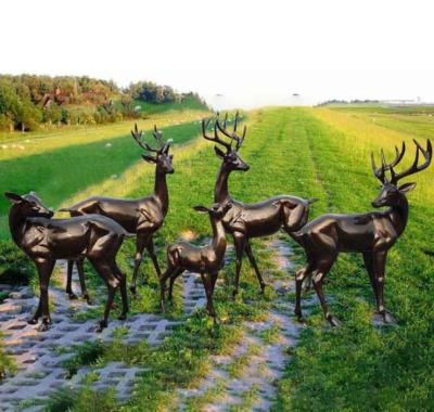 Chine Statues extérieures en bronze de cerfs communs de jardin polies par miroir d'ODM à vendre