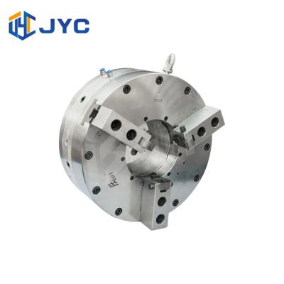 China Single Pneumatic Double Acting Three-Jaw Cutting Machine Pneumatic Lathe Chuck For Lathe Chuck for sale