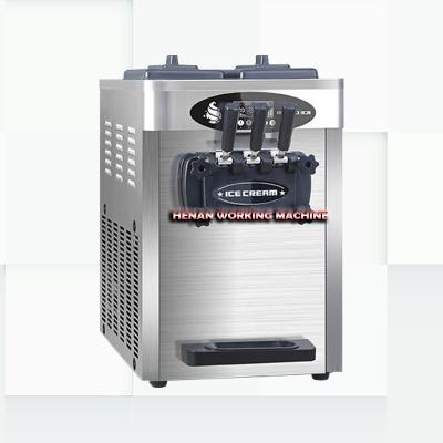 China Snack Factory Guangdong South Africa Softserve Pop Up Roll Ice Cream Dispenser Machine 3 Flavors Value for sale