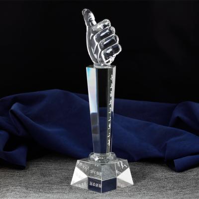 China Europe Engraved Crystal Logo And Award Glass Trophy For Sports Game Winner for sale