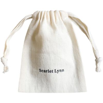 China White Soft Canvas Natural Eco-Friendly Mini Eco-Friendly Recycle Canvas Cotton Drawstring Bags Organic Gift Printed Jewelry Pouch for sale