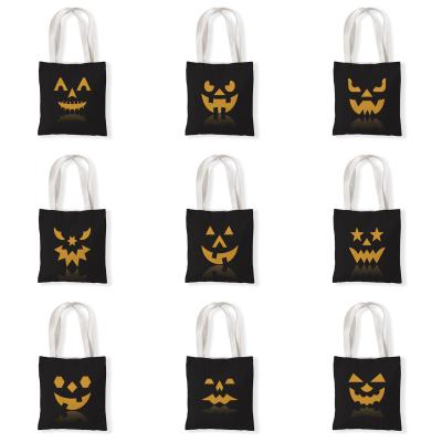 China Mini Cute 100% Eco-Friendly Cotton Bag Tote Bag Halloween Shopping Bag for sale