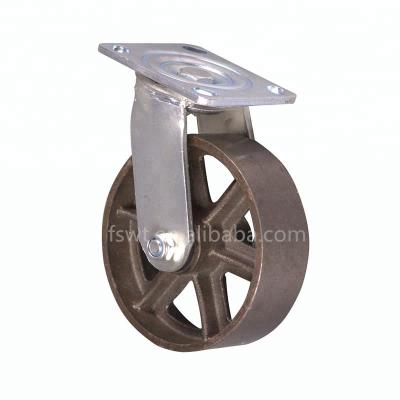 China Industry Heavy Duty 6 Inch Swivel Cast Iron Caster Wheel For Industrial for sale