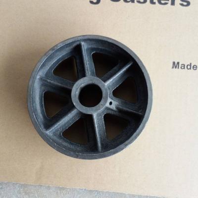 China Transportation High Temperature Material Handling Equipment High Tempture Cast Iron Black Wheel for sale