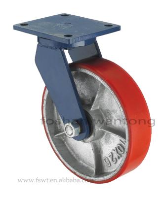 China Transport 8mm Plate Top Heavy Load Moving Caster Super Heavy Duty Wheels for sale