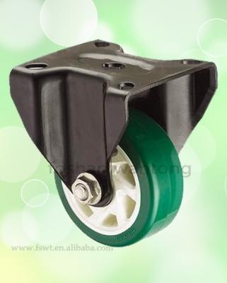 China Industry Top Plate 100mm Polyurethane Furniture Caster Wheel For Table Leg for sale