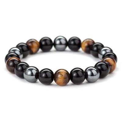 China FASHIONABLE Feng Shui Jade Stone Chakras Bracelet Hematite Beads Bracelet For Men for sale