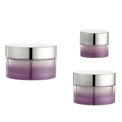 China Hot Selling Wholesale Transparent Acrylic Skin Care Cream Jar With Double Welded Cap for sale