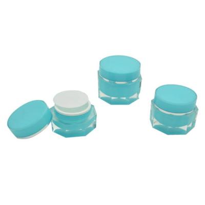 China Skin Care Cream Acrylic Cosmetic Octagon Jar For Face Cream for sale