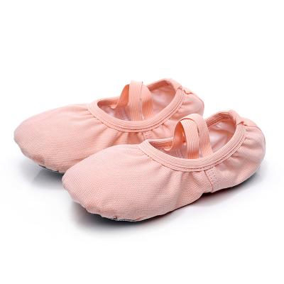 China Fashion Baby Shoes High Quality Professional Pink Canvas Flats Soft Elastic Band Shoes Best Ballet Shoes For Girls Kids for sale