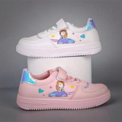 China 2022 New Fashion Girls Casual Shoes Cute Breathable Pattern Children's Big Panel Shoes Anti-slippery Style Walking Shoes for sale