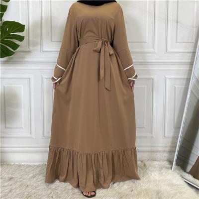 China Modest Muslimah Styling Manufacturer Supplier Latest Design Flower Printed Ball Developed Muslim Dress For Women for sale