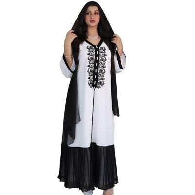 China Modest Muslimah Styling New Fashion Muslim Dress Abaya Women Long Sleeve Embroidery Dresses for sale