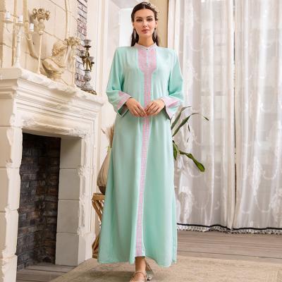 China Modest Muslimah Styling Custom printed muslim maxi abaya robe muslim quality robe islamic clothing for sale