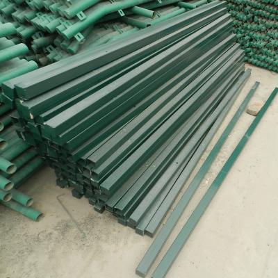 China Easily Assembled Fence Posts Fence Pipe PVC Coated Square Posts; square fence posts for sale