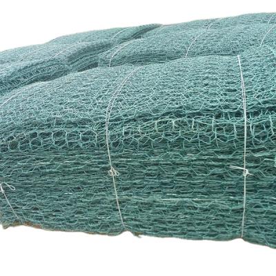 China Eco - Friendly PVC Coated 60*80mm Double Twist Weave Hexagonal Gabion Box Mesh for sale