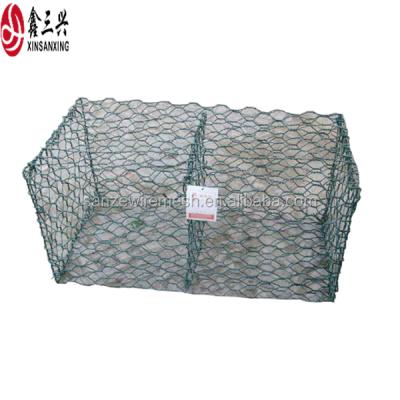 China Eco-friendly 2x0.5x0.5m PVC Gabion Wire Fencing Box Stone Cages / Wire Mesh Basket Welded Gabion Fence for sale