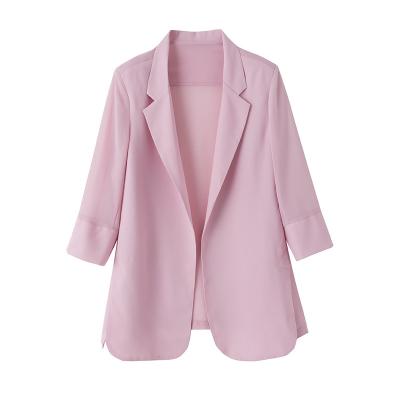 China 2022 Summer Women Gear Rose Chiffon Breathable Open Front Sun Jacket Protective Blazer Plus Size for sale