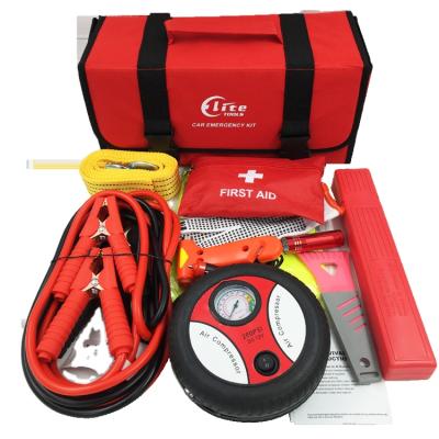 China Hot selling quality car emergency roadside tool kit, auto emergency kit 38*18*15CM for sale