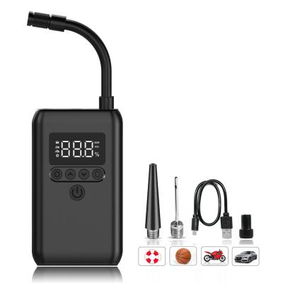 China Emergency Light Aliotop Portable Automotive Air Compressor Tire Inflator 150PSI with 2000mAh Power Bank Cordless Car Compressor for sale