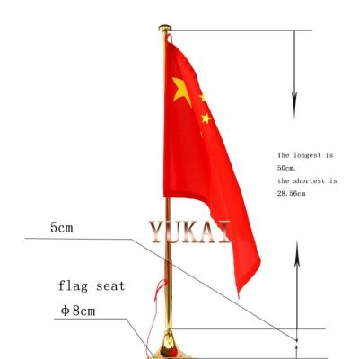 China Widely Used Factory Selling Various Double Nail Gold Desk Double Nail Telescopic Flag Pole for sale