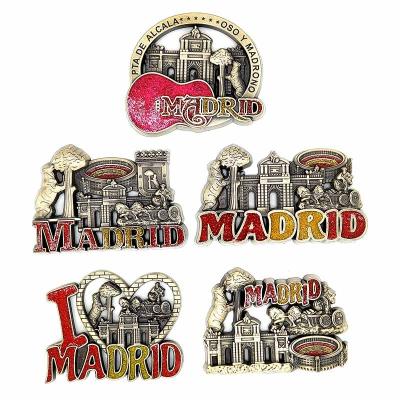 China Factory Designs Spain Travel Souvenirs Durable Metal Fridge Magnet 3d Fridge Magnet Cities Customized Supply For Gift for sale