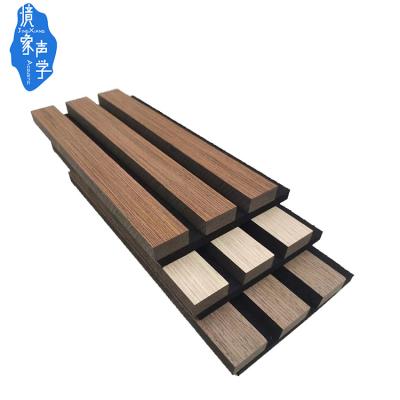 China Jingxiang Akupanel Diffusion Wall Slat Acoustic Solid Wood Fiber Fluted Modern Sound Proof Wall Panels for sale