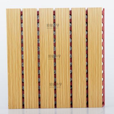 China Jingxiang Industrial Fireproof Acoustic Wall Wooden Fluted Slat Acoustic Panels For Meeting Room for sale